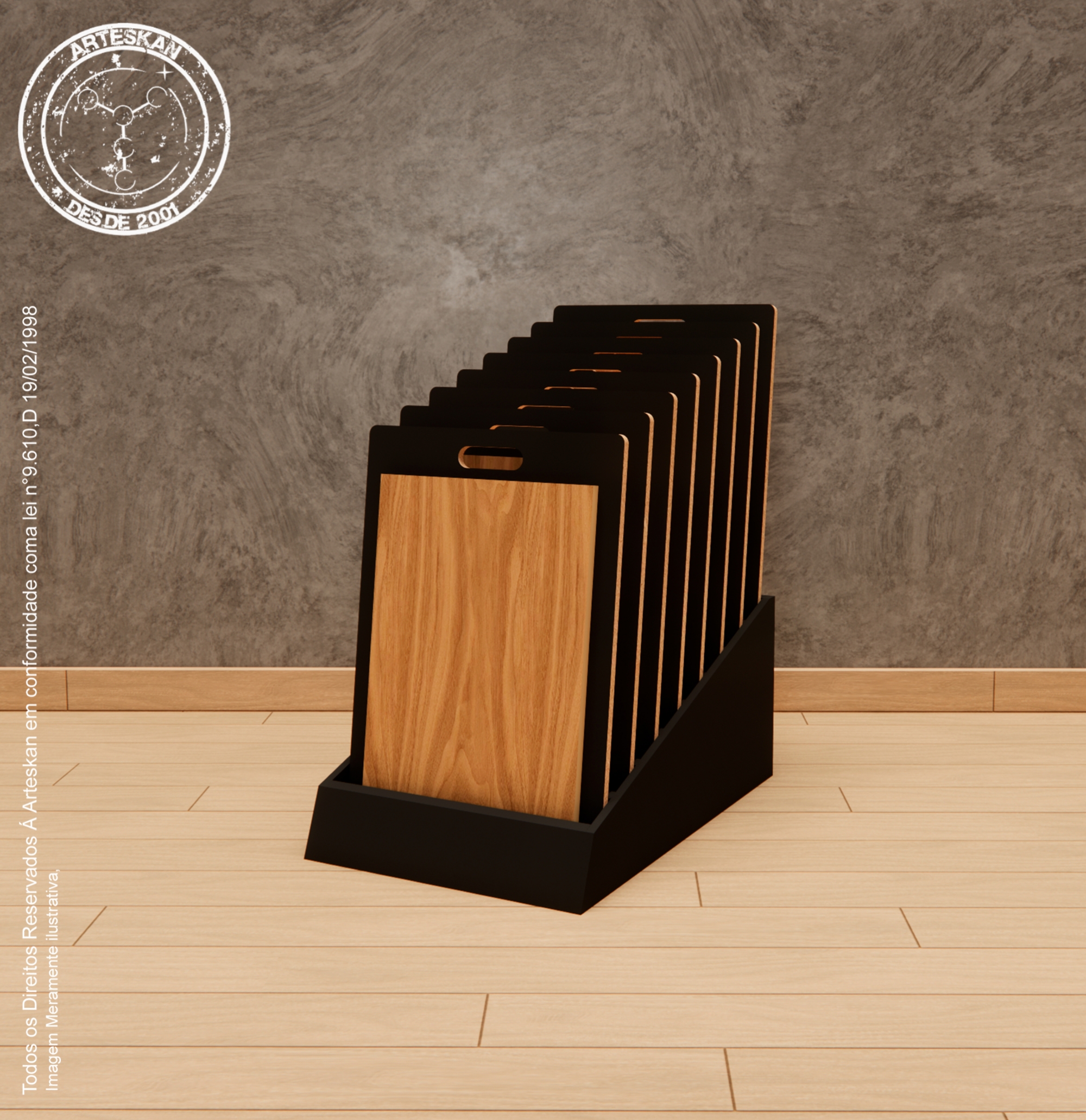ORGANIZADOR CAIXA CANALETADA COM SAMPLES